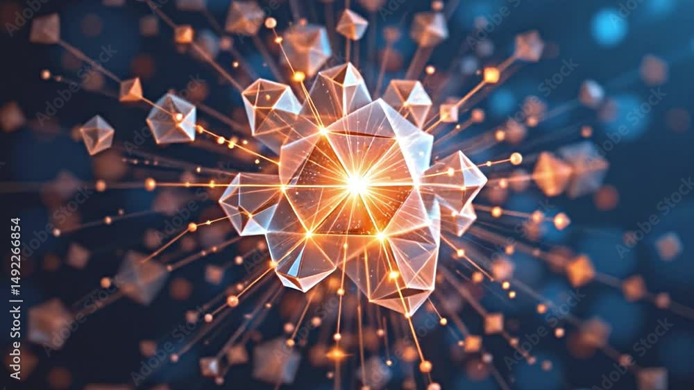 Poster dynamic digital abstract light burst virtual environment 3d render futuristic concept technology sci