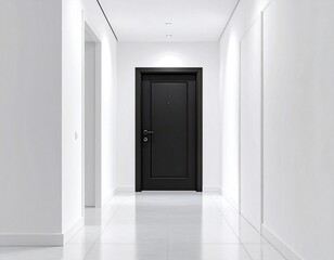 Simple Minimalist Liminal Space White Room Negative Space