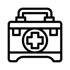 Obraz premium first aid kit line icon