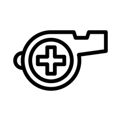 Fototapeta premium survival whistle line icon