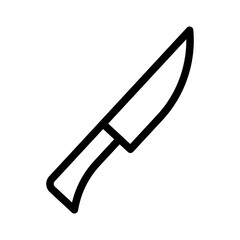 survival knife line icon