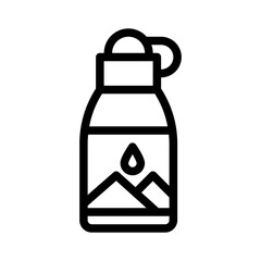water bottle line icon