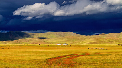 The endless landscape of Mongolia	