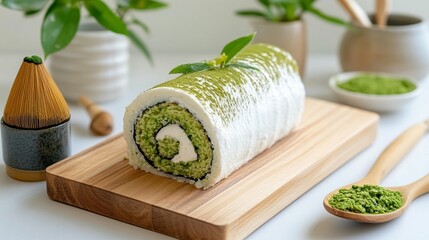 Matcha Cake Roll Recipe