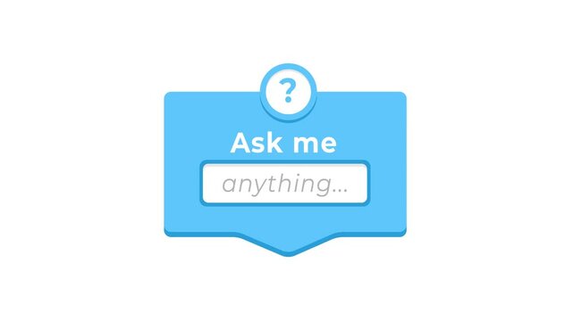 Ask me anything animated social media lower third with question mark and green screen