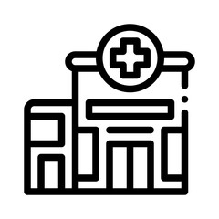 Obraz premium hospital line icon