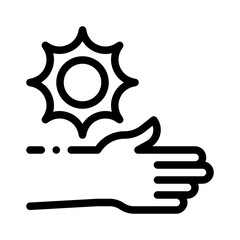 sunburn line icon