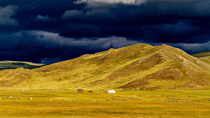 The endless landscape of Mongolia	