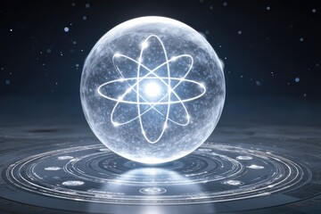 Atomic sphere, glowing