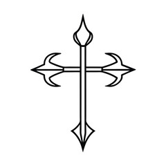 Leviathan Cross Rendered in Sacrificial Ink