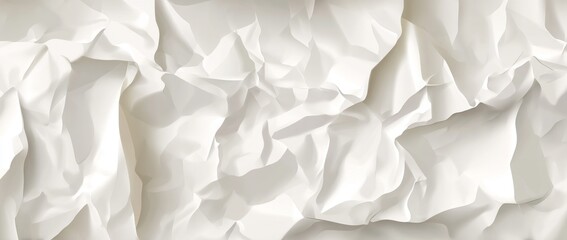 Obraz premium overlay of a white crumpled paper texture and pattern for backgrounds