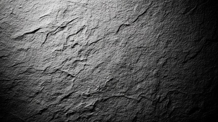 Dark Abstract Stone Surface Detailed Grayscale Texture