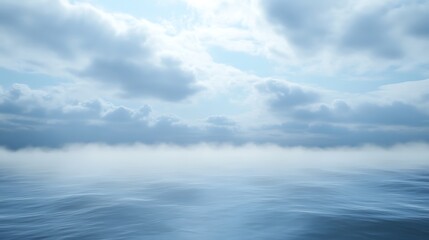 Obraz premium Cloudy sea horizon