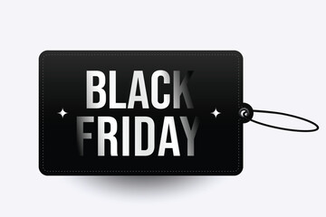 Black Friday Sale Tag for Exclusive Deals And Unique Luxury Modern Black Theme Tag Design 	