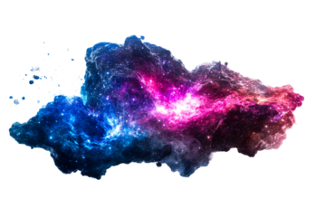 Nebula cloudscape, galaxy, colorful, cosmos abstract shape, cut out transparent