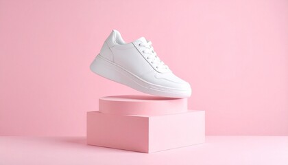 pink on white shoe