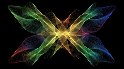 Fototapeta premium Abstract Butterfly Formed from Colorful Swirling Light