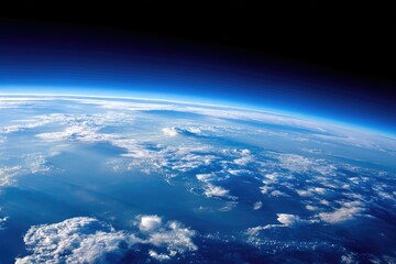 Fototapeta premium Expansive View of Earth From High Orbit