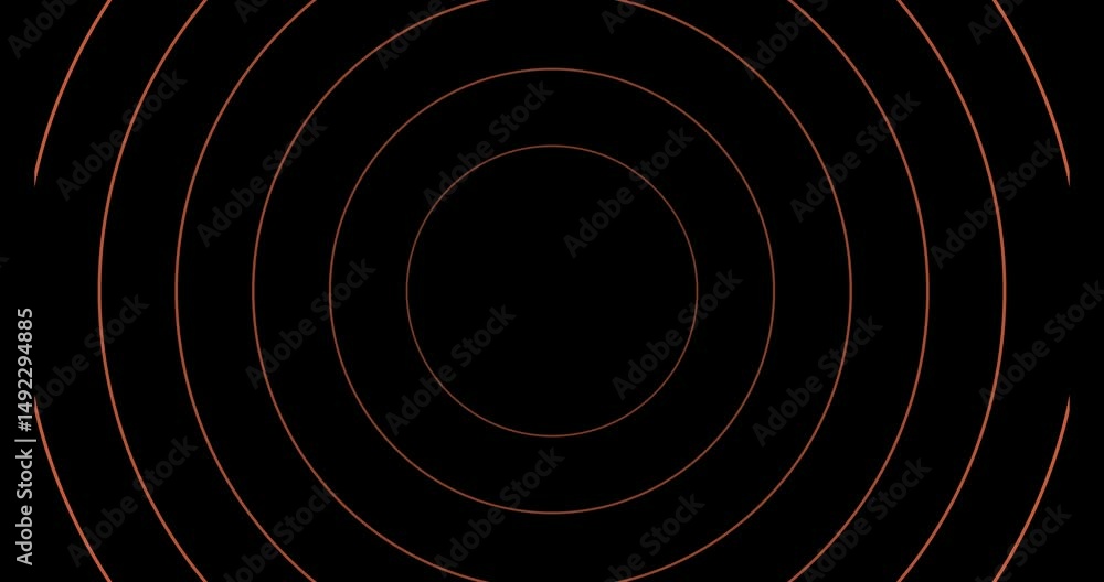 Sticker abstract concentric circles minimalist tech background