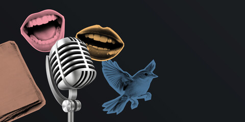 Pop Art Podcast Background Elements
