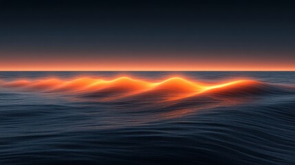 Obraz premium Sunrise over glowing waves
