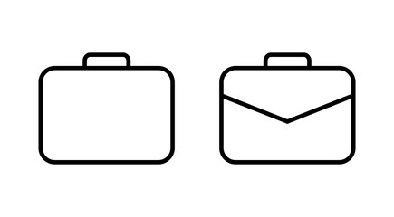 Briefcase icon vector. suitcase sign and symbol. luggage symbol.