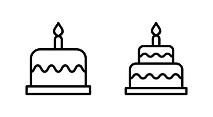 Cake icon vector. Cake sign and symbol. Birthday cake icon