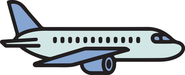 A flat vector icon depicting a stylized.