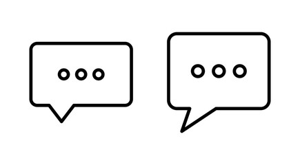 Chat icon vector. speech bubble sign and symbol. comment icon. message