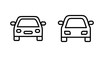 Car icon vector. car sign and symbol. small sedan