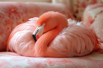 Resting Flamingo Portrait