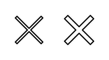 Obraz premium Close icon vector. Delete sign and symbol. cross sign