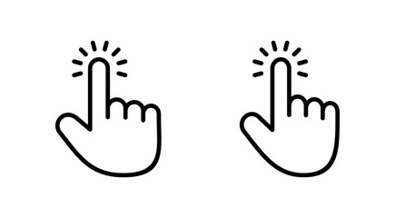 Hand cursor icon vector. cursor sign and symbol. hand cursor icon clik