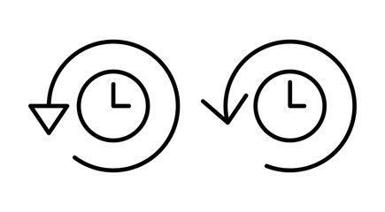 History icon vector. recent event history sign and symbol