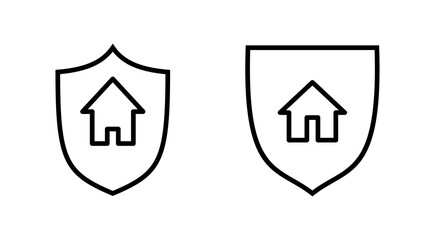 house insurance icon vector. house protection sign and symbol