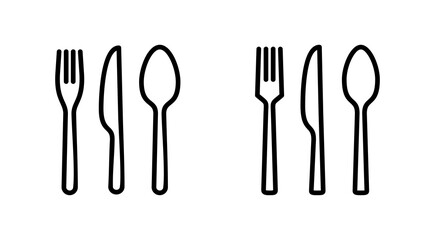 spoon and fork icon vector. spoon, fork and knife icon vector. restaurant sign and symbol