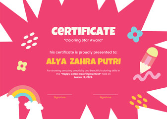 Elegant Signature Course Certificate