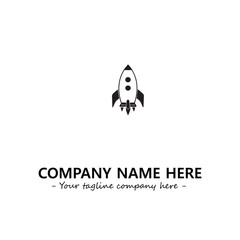 Rocket silhouette logo company design vector illustration