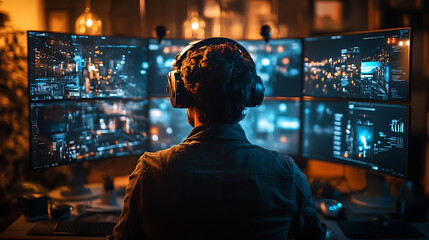 remote team managing project in immersive metaverse environment