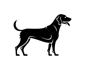 Simple Black Dog Silhouette Icon for Branding – PNG File