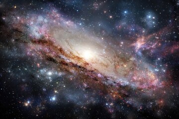 Naklejka premium Spiral galaxy in the cosmos