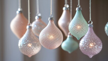 Lighting Pink Christmas Ornament Decorations Display