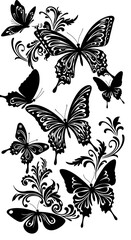 Midnight Flutter: Ornate Wings AI Generated