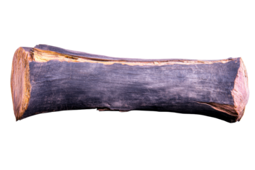 Rough Timber Log Isolated, Hardwood Cut Out Transparent