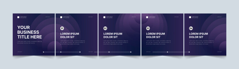 Editable Minimal Corporate Social Media Carousel Template. Microblog Carousel Template For Social Media Post. carousel slide background Layout for Instagram & LinkedIn. © Effectmaster