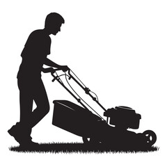 Professional lawn mowing service for a perfectly manicured yard landscape