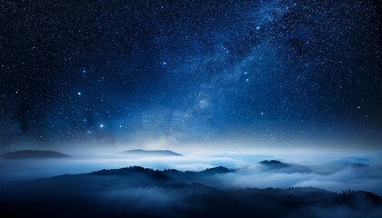 Fototapeta premium a dark background with stars and fog starry sky space background dark blue night sky dark background fog starry sky sky dark blue night sky