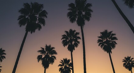 Twilight Palms AI Generated