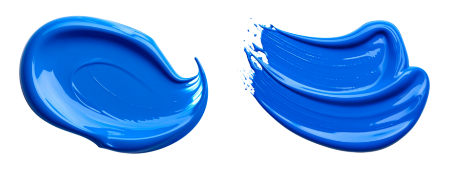 Glossy Blue Nail Polish Swatch on White