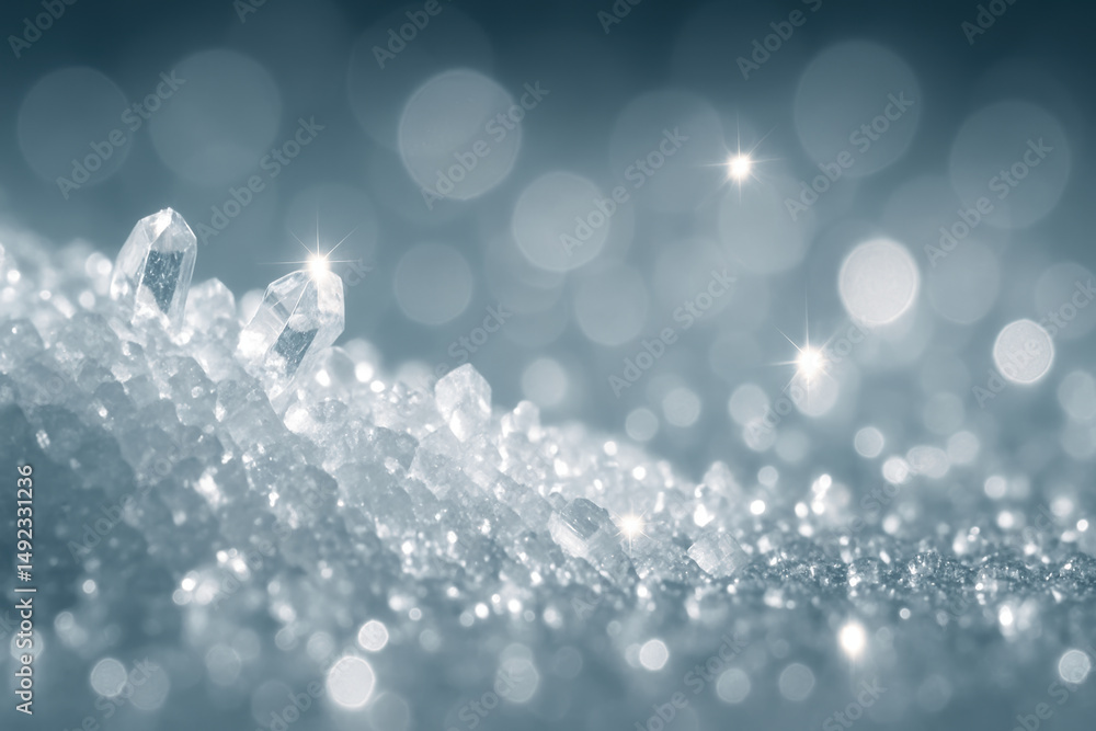 Poster crystal close up with active pharmaceutical ingredient sparkling under soft light creating magical a